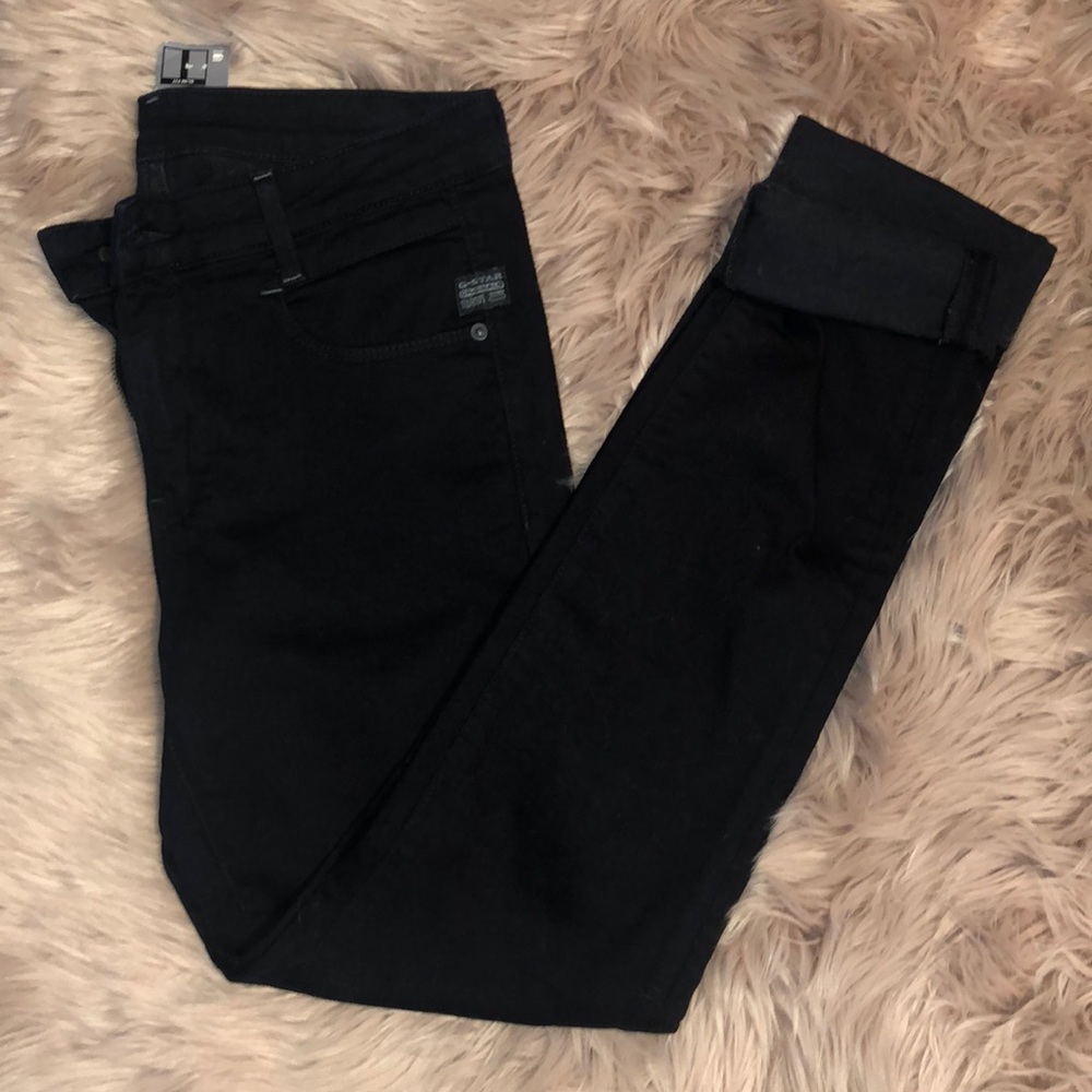 G-Star RAW Slim fit black denim skinny jean NWT